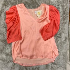 Emily McCarthy pink silk top
